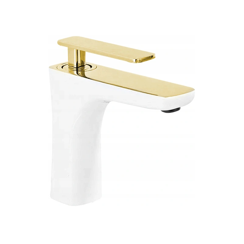 Mexen Indus robinet de lavabo, blanc/or - 744600-25
