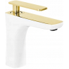 Mexen Indus robinet de lavabo, blanc/or - 744600-25