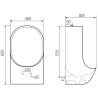 Mexen Mateo hangende urinoir, wit - 37036500