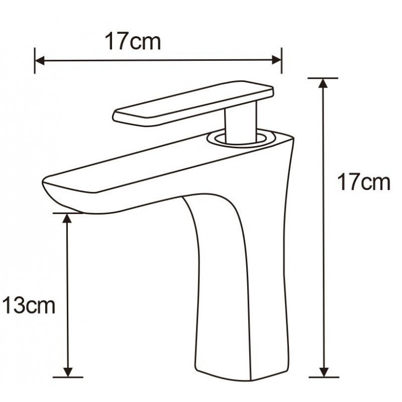 Mexen Indus μπαταρία νιπτήρα, μαύρη/χρυσή - 744600-75
