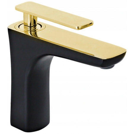 Mexen Indus robinet de lavabo, noir/doré - 744600-75