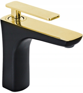 Mexen Indus handfatblandare, svart/guld - 744600-75