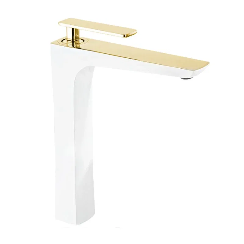 Mexen Indus mitigeur lavabo haut, blanc/doré - 744610-25