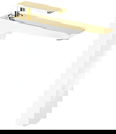 Mexen Indus rubinetto lavabo alto, bianco/oro - 744610-25