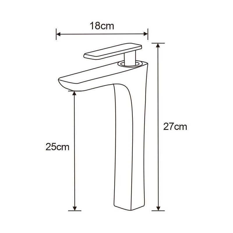 Mexen Indus grifo alto para lavabo, dorado - 744610-50