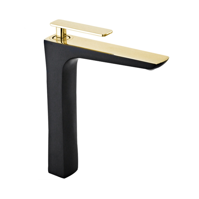 Mexen Indus hoge waskraan, zwart/goud - 744610-75