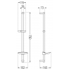 Mexen DB douchestang met zeephouder 75 cm, zwart - 79384-70