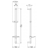 Mexen DB Duschstange mit Seifenschale 75 cm, schwarz - 79384-70
