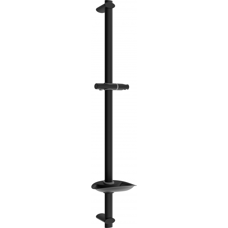 Mexen DB shower rail with soap dish 75 cm, black - 79384-70