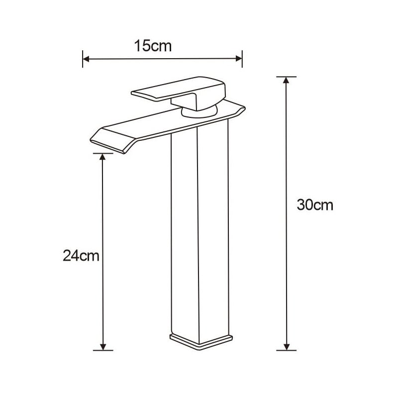 Mexen Apus grifo de lavabo alto, cromo - 744710-00