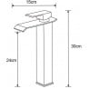 Mexen Apus grifo de lavabo alto, cromo - 744710-00