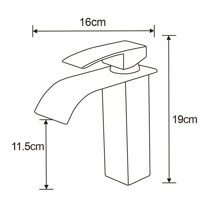 Mexen Aries grifo para lavabo, negro - 744800-70