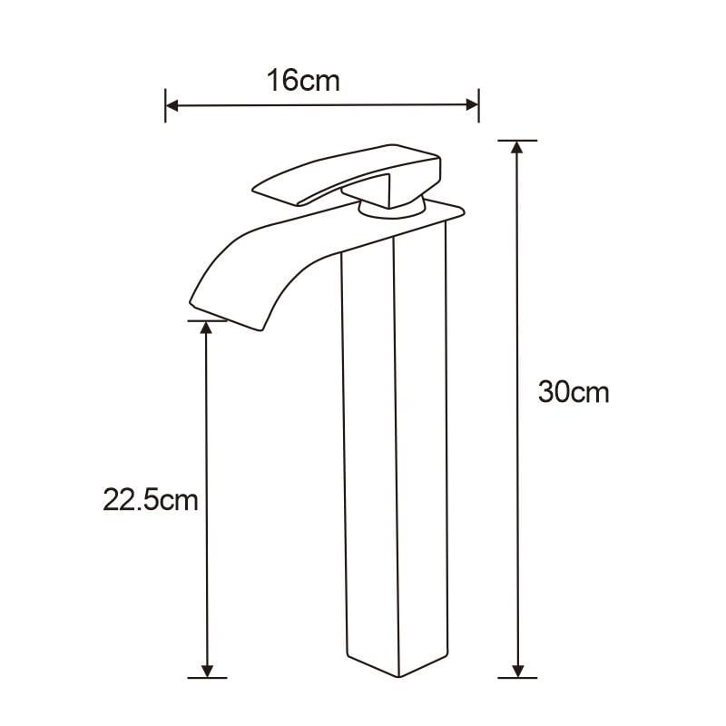 Mexen Aries hoge wastafelkraan, zwart - 744810-70
