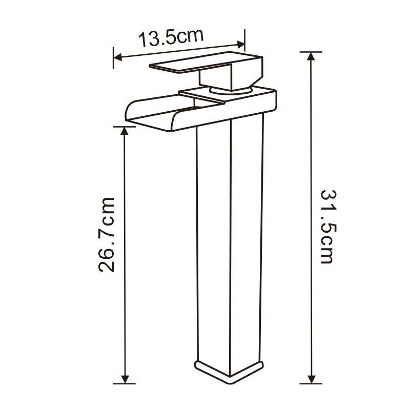 Mexen Hydra rubinetto alto per lavabo, cromo - 744910-00