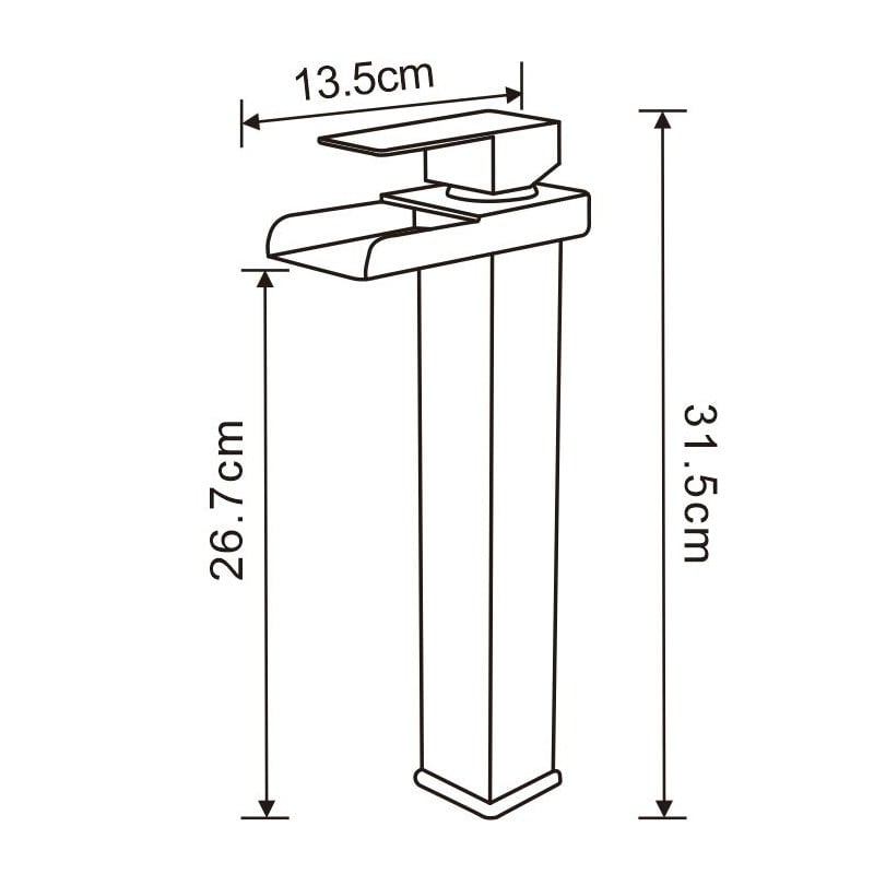 Mexen Hydra high washbasin tap, black - 744910-70