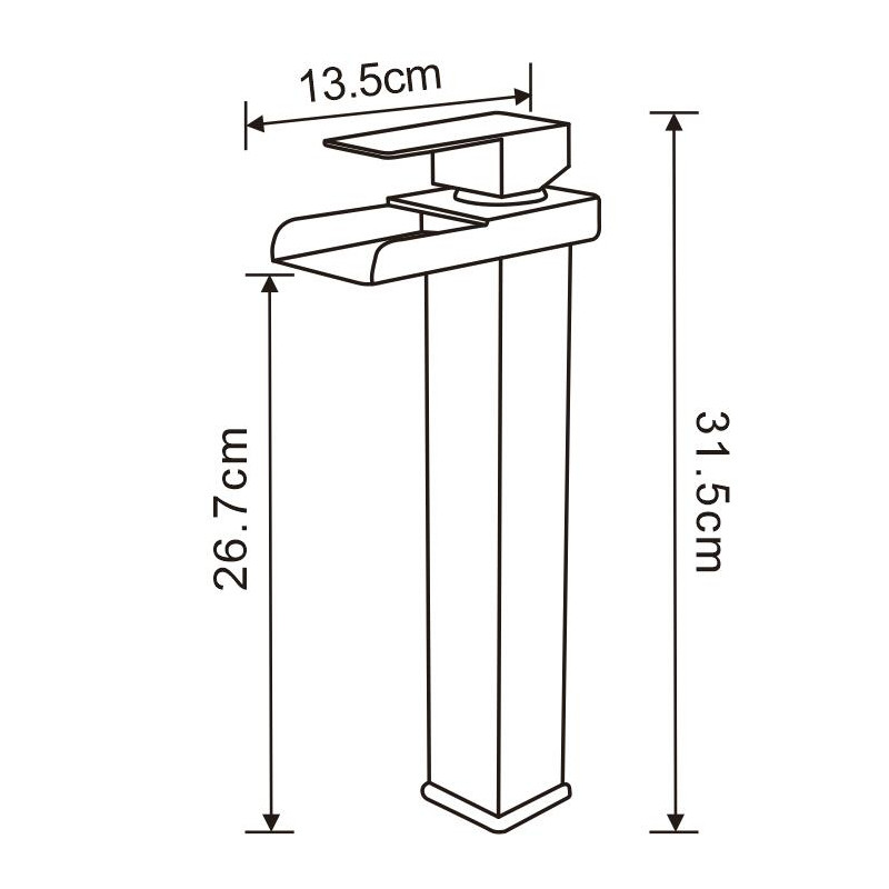 Mexen Hydra mitigeur de lavabo haut, noir - 744910-70