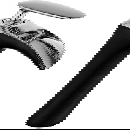 Mexen Lyra grifo de lavabo, negro/cromo - 745300-07