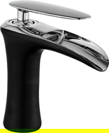 Mexen Lyra torneira de lavatório, preto/cromo - 745300-07