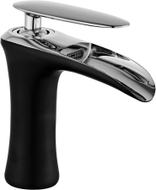 Mexen Lyra washbasin faucet, black/chrome - 745300-07