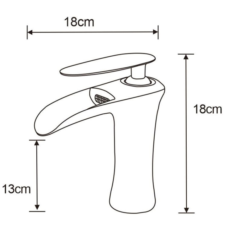Mexen Lyra bateria umywalkowa, biała/złota - 745300-25