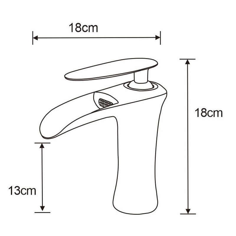 Mexen Lyra grifo de lavabo, negro/dorado - 745300-75