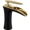 Mexen Lyra rubinetto da lavabo, nero/dorato - 745300-75