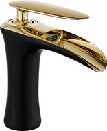Mexen Lyra washbasin faucet, black/gold - 745300-75