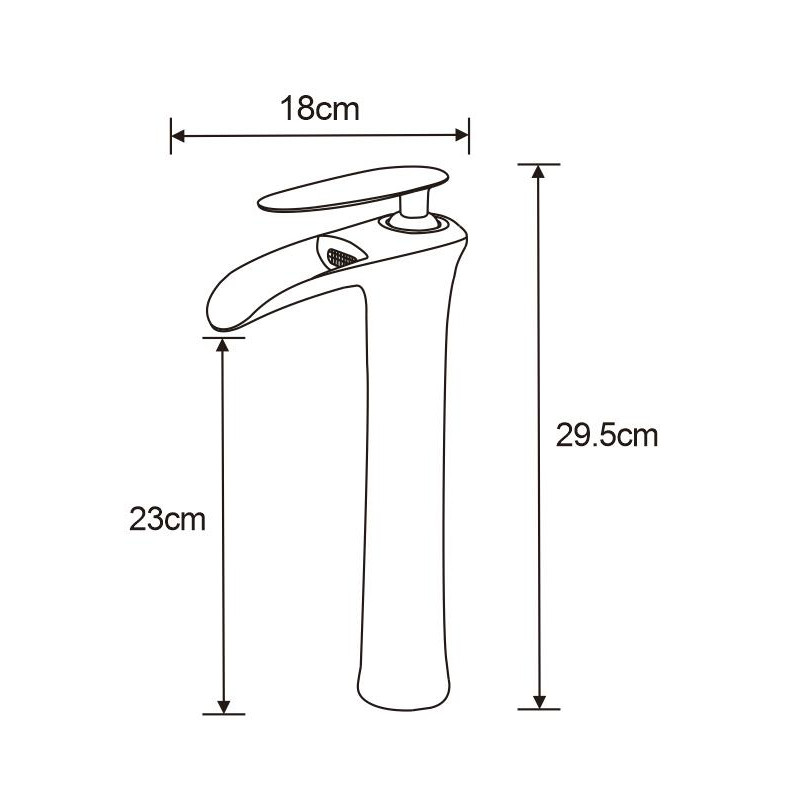 Mexen Lyra grifo de lavabo alto, negro/cromo - 745310-07