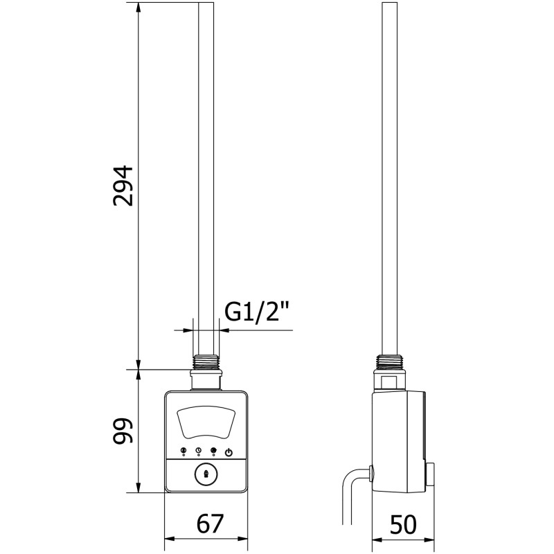 Mexen FA-BG8 električna grijalica 300 W, bijela - W957-0300-20