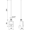 Mexen FA-BG8 elektrische Heizung 300 W, weiß - W957-0300-20