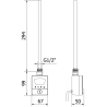Mexen FA-BG8 grzałka elektryczna 300 W, czarna - W957-0300-70