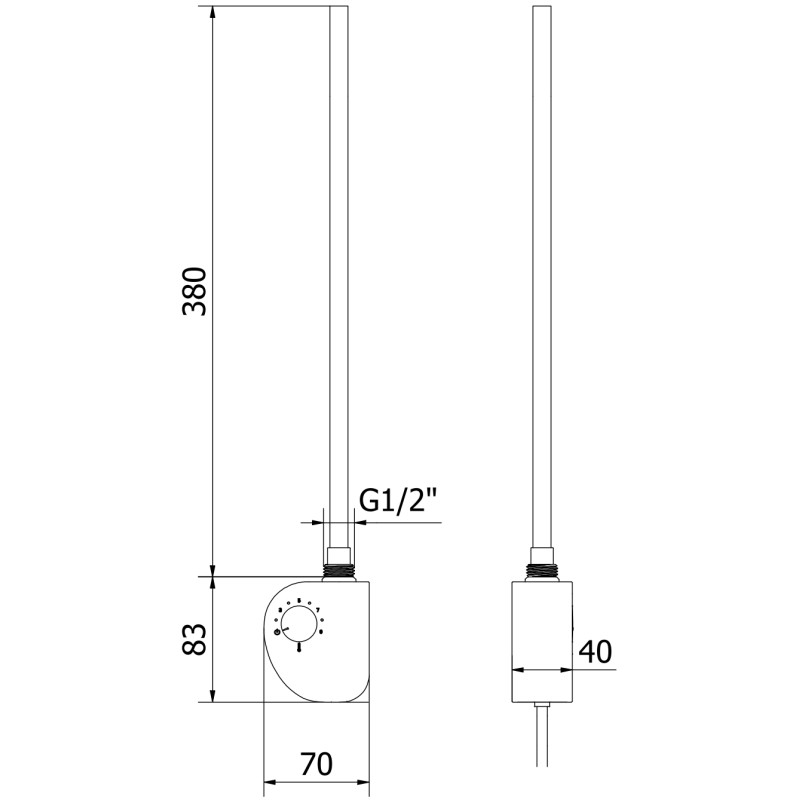 Mexen FA-D résistance électrique 300 W, blanche - W950-0300-20