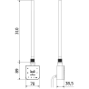 Mexen FA-F elektrische Heizung mit Wi-Fi, 300 W, weiß - W953-0300-20