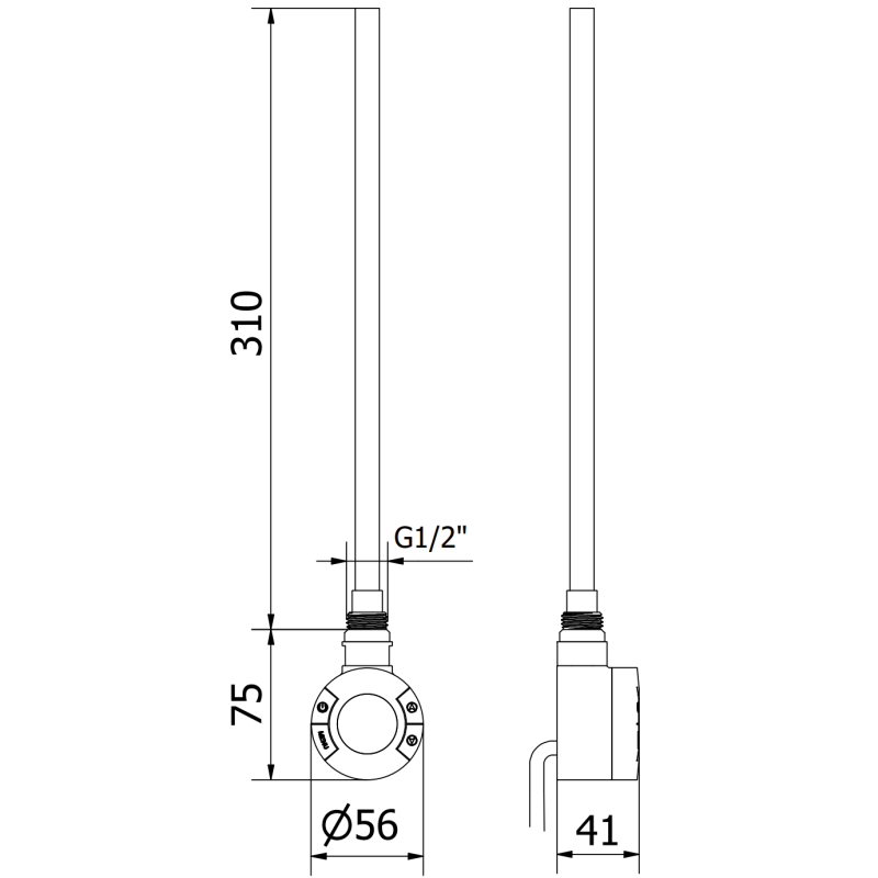 Mexen FA-S elektresch Heizung mam Wi-fi, 300 W, wäiss - W954-0300-20