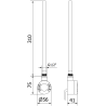 Mexen FA-S elektrische Heizpatrone mit Wi-Fi, 300 W, weiß - W954-0300-20