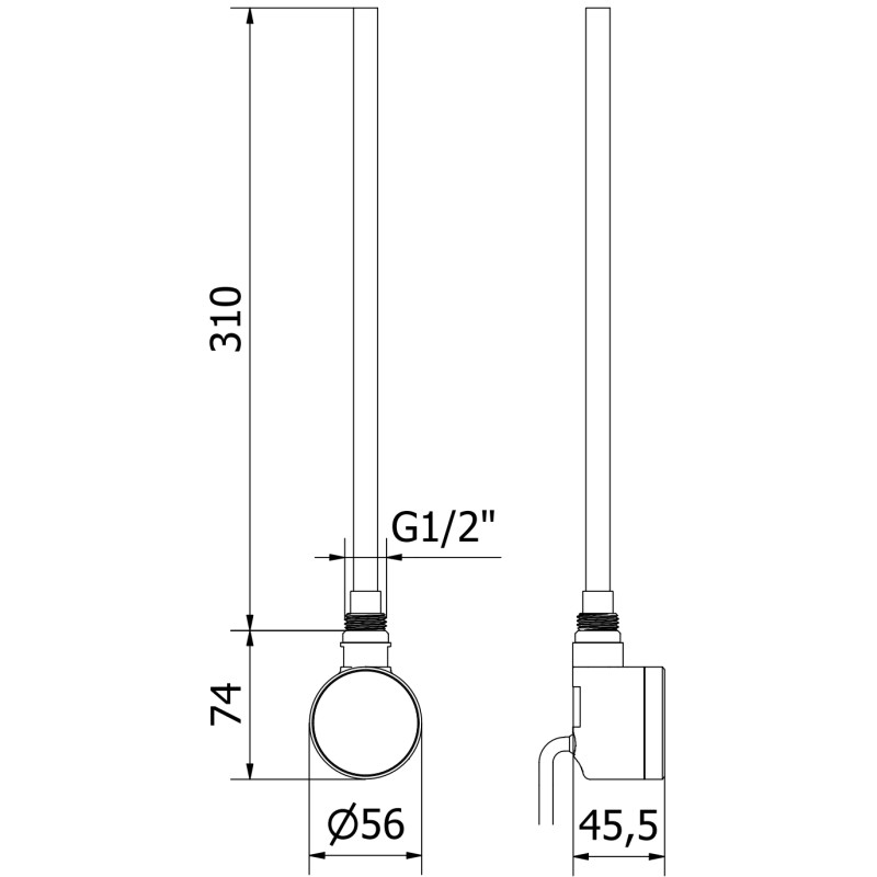 Mexen FA-D22 elektriline küttekeha 300 W, valge - W955-0300-20