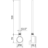 Mexen FA-D22 elektrische Heizpatrone 300 W, weiß - W955-0300-20