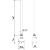 Mexen FA-O elektrische Heizpatrone 300 W, weiß - W951-0300-20