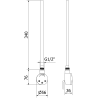 Mexen FA-O grzałka elektryczna 300 W, czarna - W951-0300-70