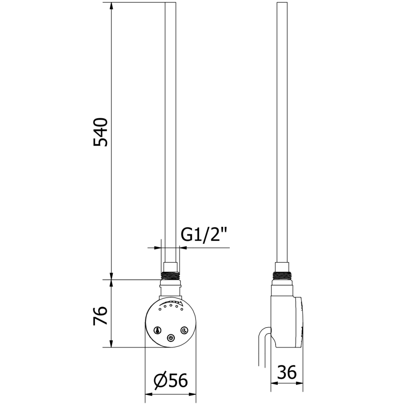 Mexen FA-O resistenza elettrica 600 W, bianca - W951-0600-20