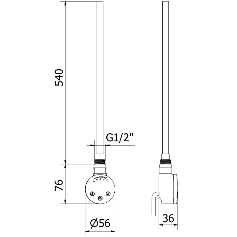 Mexen FA-O elektriline küttekeha 600 W, must - W951-0600-70