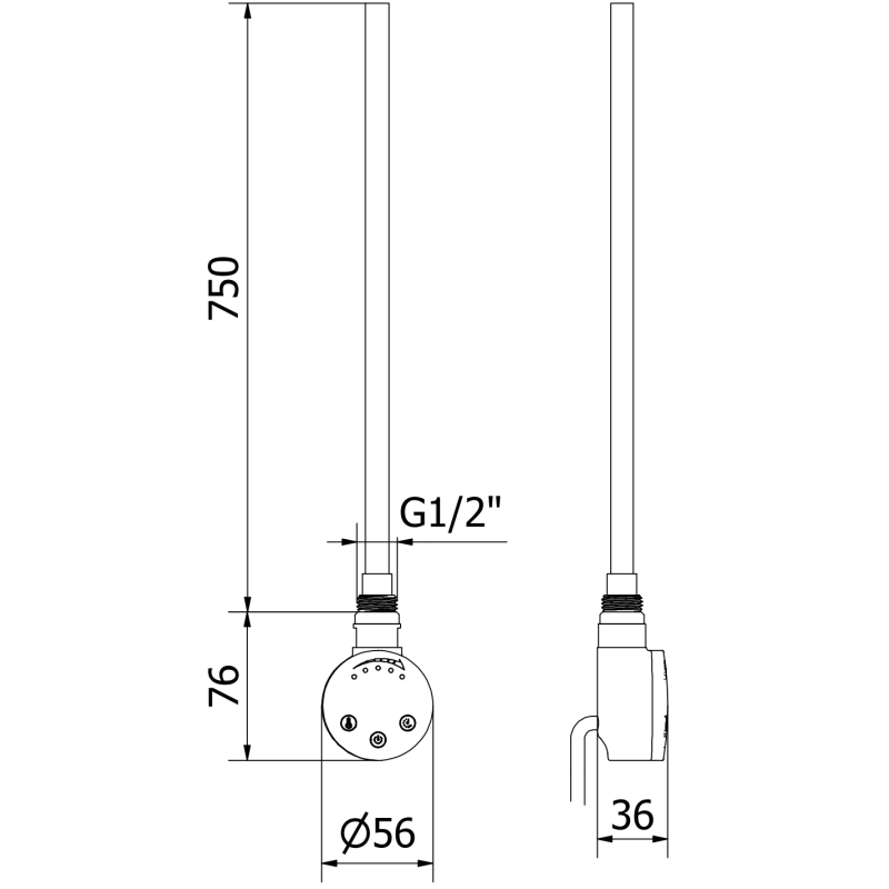 Mexen FA-O élément chauffant électrique 900 W, blanc - W951-0900-20