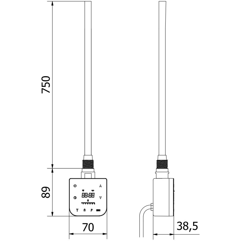 Mexen FA-F élément chauffant électrique avec Wi-Fi, 900 W, blanc - W953-0900-20