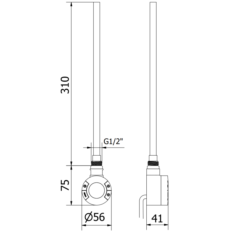 Mexen FA-S Electric Heater with Wi-Fi, 300 W, Black - W954-0300-70