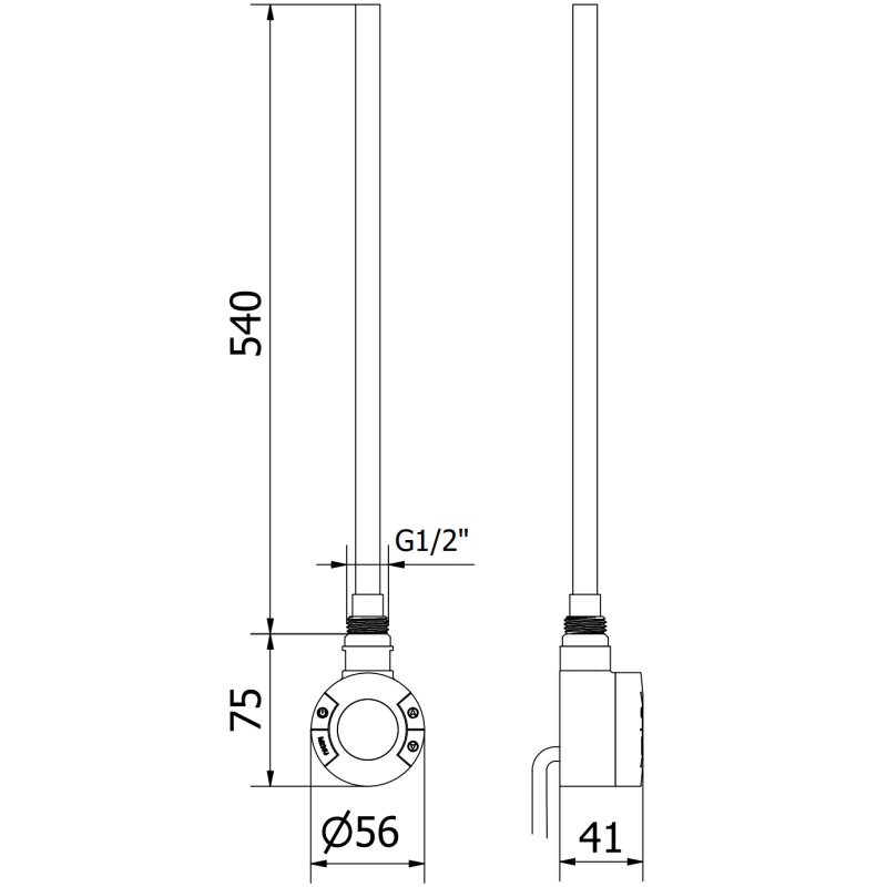 Mexen FA-S Elektroheizstab mit Wi-Fi, 600 W, weiß - W954-0600-20