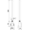Mexen FA-S Elektroheizstab mit Wi-Fi, 600 W, weiß - W954-0600-20