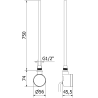 Mexen FA-D22 elektriline küttekeha 900 W, must - W955-0900-70