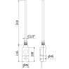 Mexen FA-I elektrische verwarmingselement 600 W, wit - W952-0600-20