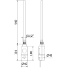Mexen FA-I elektrische Heizpatrone 600 W, schwarz - W952-0600-70