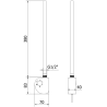 Mexen FA-D Elektroheizkörper 300 W, schwarz - W950-0300-70